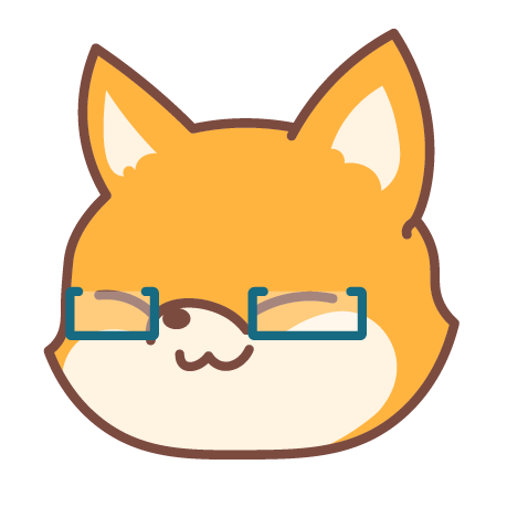 メガネをかけたツナギツネ